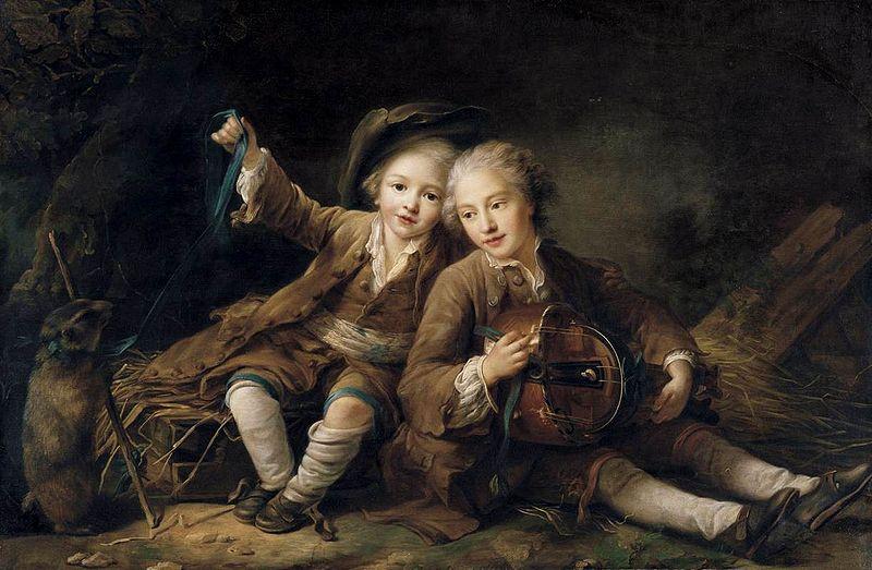 Francois-Hubert Drouais The Children of the Duc de Bouillon oil painting picture